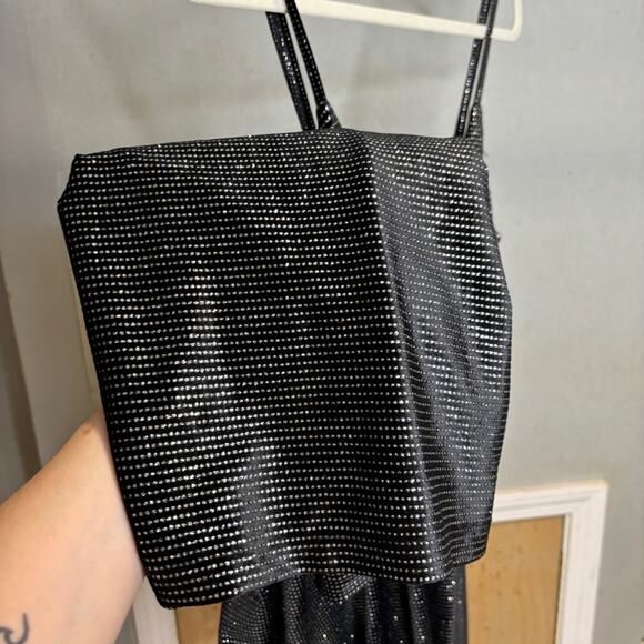 NWT Patbo Strass Velvet Tie-Front Jumpsuit - Picture 8 of 12